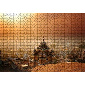 Sisler İçindeki Hindistan Puzzle Yapboz Mdf Ahşap 500 Parça