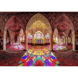 İran'da Vitraylar Ve Tavan Süslemeleri Puzzle Yapboz Mdf Ahşap 255 Parça