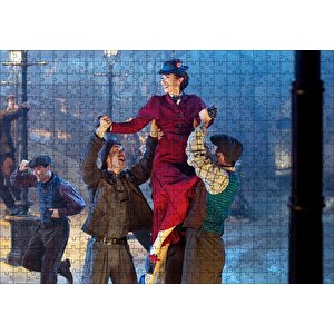 Mary Poppins'in Dönüşü Emily Blunt Puzzle Yapboz Mdf Ahşap 500 Parça
