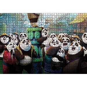 Kung Fu Panda Ailesi Puzzle Yapboz Mdf Ahşap 1000 Parça