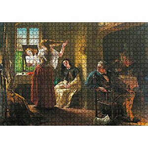 Kadın Terzisi Ve Müşterileri Puzzle Yapboz Mdf Ahşap 1000 Parça