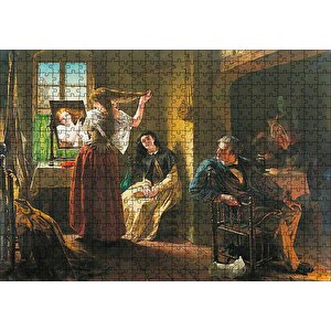 Kadın Terzisi Ve Müşterileri Puzzle Yapboz Mdf Ahşap 500 Parça