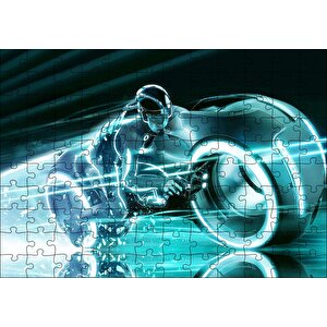 Tron Legacy Motor Ve Sürücüsü Puzzle Yapboz Mdf Ahşap 120 Parça