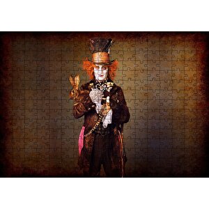 Johnny Depp Alice Harikalar Diyarında Puzzle Yapboz Mdf Ahşap 255 Parça