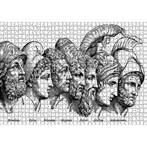 Truva Savaşı Kahramanları Puzzle Yapboz Mdf Ahşap 1000 Parça
