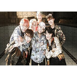 Kore Pop Grubu Bts Üyeleri Puzzle Yapboz Mdf Ahşap 255 Parça