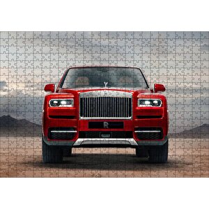 Rollsroyce Cullinan Kırmızı Cephe Görseli Puzzle Yapboz Mdf Ahşap 500 Parça