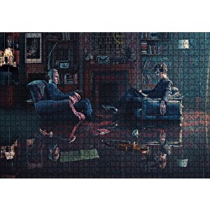 Sherlock Ve Dr.watson Baker Street Görseli Puzzle Yapboz Mdf Ahşap 1000 Parça