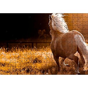 Otlar Koşan Kahve Rengi At Puzzle Yapboz Mdf Ahşap 255 Parça