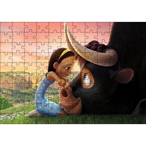 Boğa Ferdinand Ve Kız Puzzle Yapboz Mdf Ahşap 120 Parça