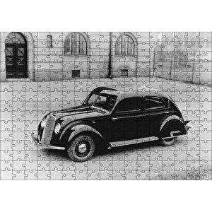 Volvo Pv36 Carioca Bina Önünde Park Puzzle Yapboz Mdf Ahşap 255 Parça