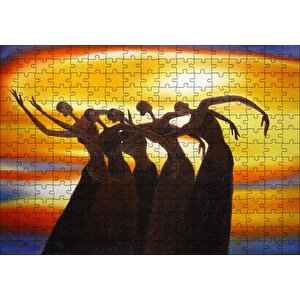Dans Eden Afrikalı Kadınlar Puzzle Yapboz Mdf Ahşap 255 Parça