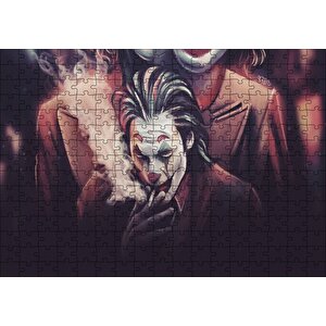 Joker Sigara İçiyor Çizim Puzzle Yapboz Mdf Ahşap 255 Parça