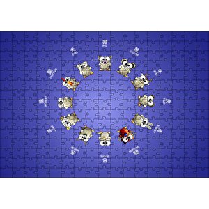 Ay Zodyağı Ve Alternatif Burçlar Puzzle Yapboz Mdf Ahşap 255 Parça