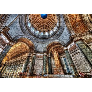 Küba'da Tarihi Yapı İçeriden Görünüm Puzzle Yapboz Mdf Ahşap 255 Parça