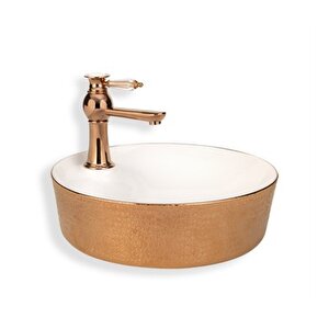 Tezgah Üstü Çanak Lavabo E-5001r Beyaz-bakir
