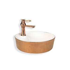 Tezgah Üstü Çanak Lavabo E-5001r Beyaz-bakir