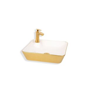 Tezgah Üstü Çanak Lavabo E-4620a Beyaz-altin