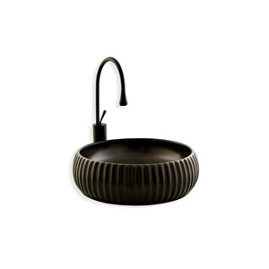 Tezgahüstü Lavabo Si̇yah E-4161s