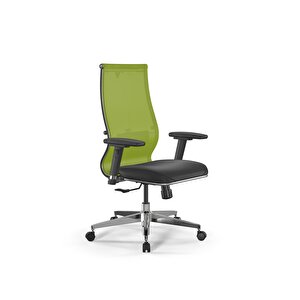 Deri Ve Fileli Ofis Koltuğu / Çalışma Sandalyesi Synchrosit 10 B2-163d-3d / 1226125 Yeşil