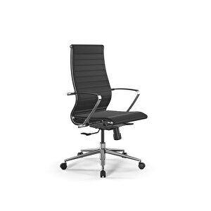 Deri Ofis Koltuğu / Çalışma Sandalyesi Synchrosit 10 B2-110k / 1051085 Siyah