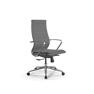 Deri Ofis Koltuğu / Çalışma Sandalyesi Synchrosit 10 B2-110k / 1051085 Gri