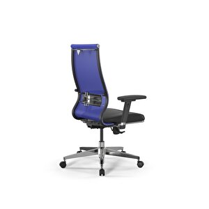 Deri Ve Fileli Ofis Koltuğu / Çalışma Sandalyesi Synchrosit 10 B2-163d-3d / 1226125 Mavi Siyah