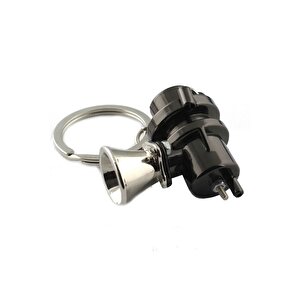 Oto Araba Anahtarlık Blow Off Turbo Valfi Krom Siyah Metal