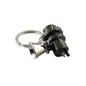 Oto Araba Anahtarlık Blow Off Turbo Valfi Krom Siyah Metal