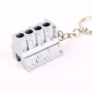 Oto Araba Anahtarlık Motor Blok Metal