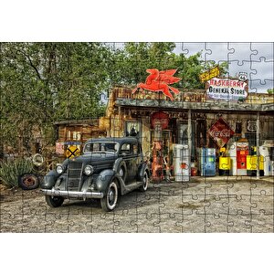 1940 Larda Arizona'da Bir Market Puzzle Yapboz Mdf Ahşap 120 Parça