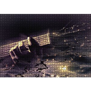 Gitar Su Işık Yansımaları Fantastik Puzzle Yapboz Mdf Ahşap 1000 Parça