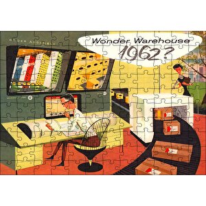 Vintage Üretim Ve Depo Sorumlusu Puzzle Yapboz Mdf Ahşap 120 Parça