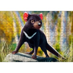 Tazmanya Canavarı Dijital Çizim Puzzle Yapboz Mdf Ahşap 120 Parça