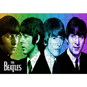 The Beatles Renk Geçişli Portre Puzzle Yapboz Mdf Ahşap 120 Parça