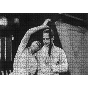 Marlon Brando Ve Jean Simmons Bir Sahne Puzzle Yapboz Mdf Ahşap 1000 Parça