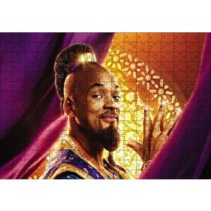 Aladdin Cini Genie Will Smith Görseli Puzzle Yapboz Mdf Ahşap 255 Parça