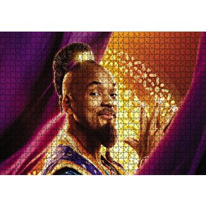 Aladdin Cini Genie Will Smith Görseli Puzzle Yapboz Mdf Ahşap 1000 Parça