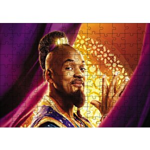 Aladdin Cini Genie Will Smith Görseli Puzzle Yapboz Mdf Ahşap 120 Parça