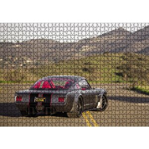 Ford Mustang Fastback Arka Görünüş Görseli Puzzle Yapboz Mdf Ahşap 1000 Parça