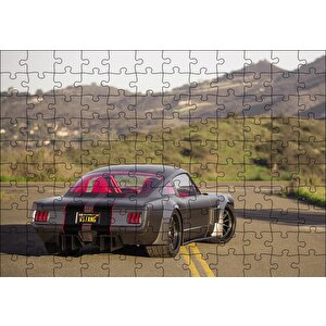 Ford Mustang Fastback Arka Görünüş Görseli Puzzle Yapboz Mdf Ahşap 120 Parça