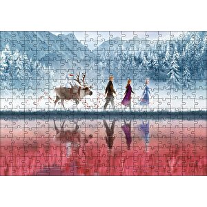 Buzlar Kraliçesi Ve Arkadaşları Animasyon Puzzle Yapboz Mdf Ahşap 255 Parça