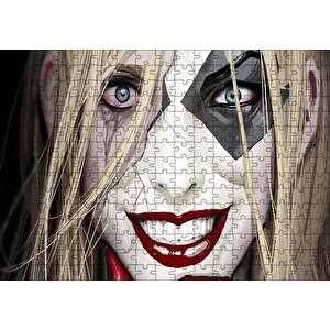 Harley Quinn Dijital Sanat Görseli Puzzle Yapboz Mdf Ahşap 255 Parça