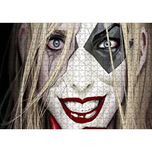 Harley Quinn Dijital Sanat Görseli Puzzle Yapboz Mdf Ahşap 500 Parça