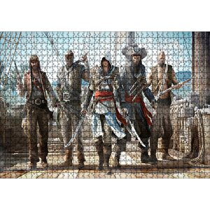 Güvertede Silahlı Korsanlar Puzzle Yapboz Mdf Ahşap 1000 Parça