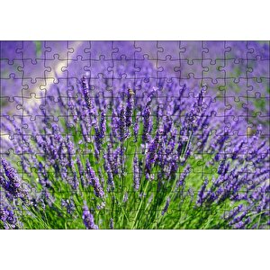 Lavanta Tarlasında Lavantalar Puzzle Yapboz Mdf Ahşap 120 Parça