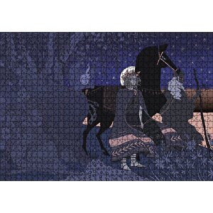 Prens, Büyücü Ve Siyah At Puzzle Yapboz Mdf Ahşap 1000 Parça