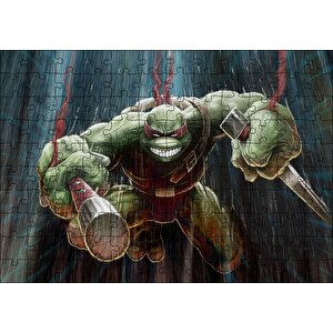 Ninja Kaplumbağa Raphael Görsel Puzzle Yapboz Mdf Ahşap 120 Parça