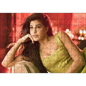 Jacqueline Fernandez Hint Aktris Puzzle Yapboz Mdf Ahşap 120 Parça