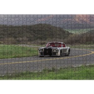 Ford Mustang Fastback Yollarda Görseli Puzzle Yapboz Mdf Ahşap 500 Parça